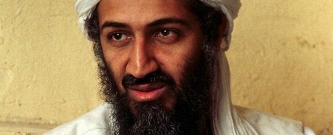 Close-up photo of Osama bin Laden.
